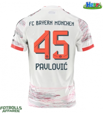 Bayern Munich Aleksandar Pavlovic #45 Bortatröja 2025-26 Kortärmad